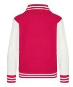 Veste Universitaire JH043 Rouge feu & Manche Blanc