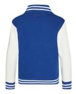 Veste Universitaire JH043 Bleu Royal & Manche Blanc