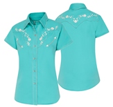Chemise country AVERY Turquoise